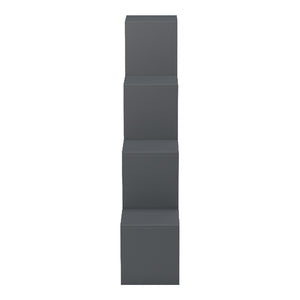 Βιβλιοθήκη Scala  ανθρακί 129.5x29x129.5εκ - Pakobazaar