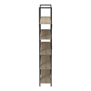 Βιβλιοθήκη-Ραφιέρα Loftie  sonoma-μαύρο μέταλλο 126x28x165εκ - Pakobazaar
