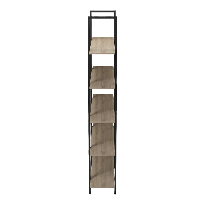 Βιβλιοθήκη-Ραφιέρα Loftie  sonoma-μαύρο μέταλλο 126x28x165εκ - Pakobazaar