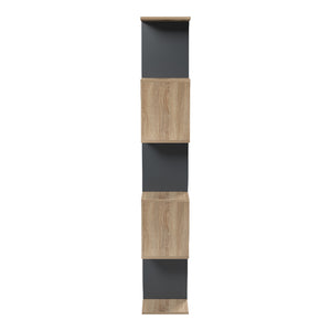 Βιβλιοθήκη Tetri  sonoma-ανθρακί 121.8x25.4x158.8εκ - Pakobazaar