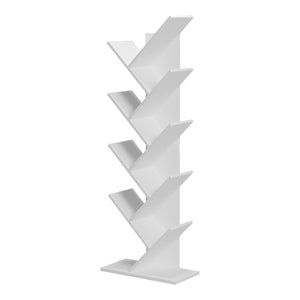 Βιβλιοθήκη Fyllo  λευκό 50x25x141.5εκ - Pakobazaar