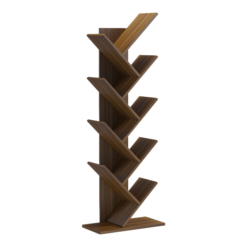 Βιβλιοθήκη Fyllo  καρυδί 50x25x141.5εκ - Pakobazaar