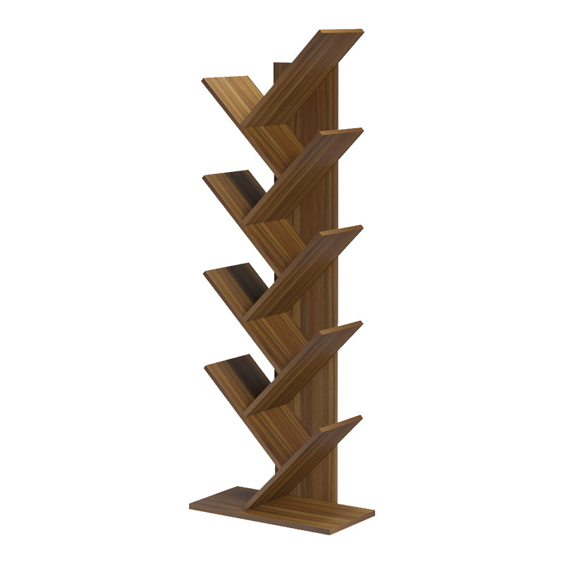 Βιβλιοθήκη Fyllo  καρυδί 50x25x141.5εκ - Pakobazaar