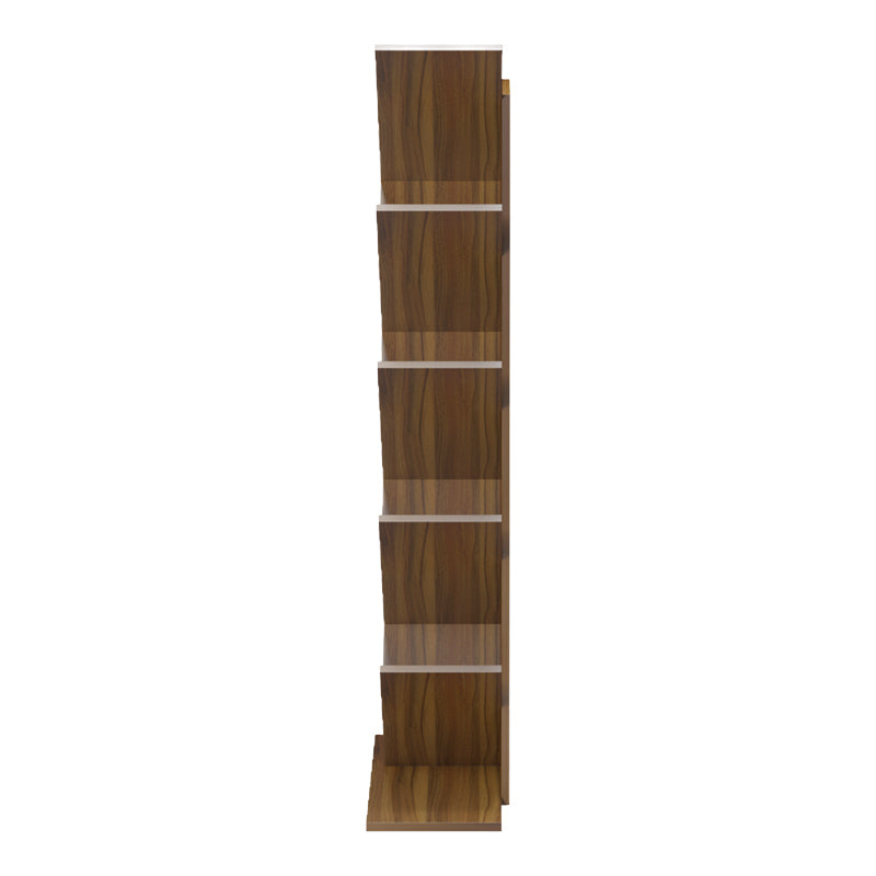 Βιβλιοθήκη Fyllo  καρυδί 50x25x141.5εκ - Pakobazaar