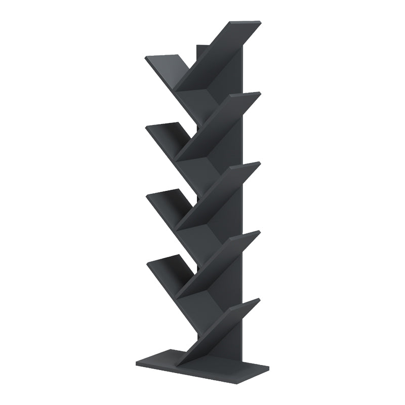 Βιβλιοθήκη Fyllo  ανθρακί 50x25x141.5εκ - Pakobazaar