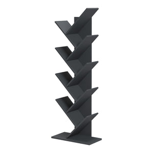 Βιβλιοθήκη Fyllo  ανθρακί 50x25x141.5εκ - Pakobazaar