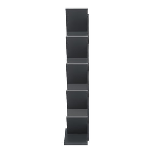 Βιβλιοθήκη Fyllo  ανθρακί 50x25x141.5εκ - Pakobazaar