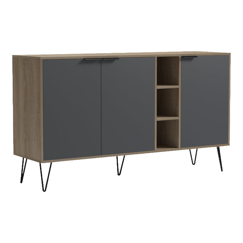 Μπουφές Balain  sonoma-ανθρακί 142x35.5x83εκ - Pakobazaar