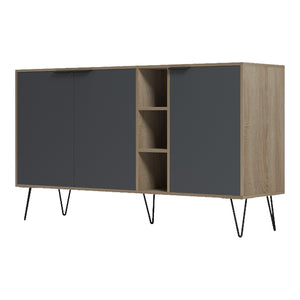 Μπουφές Balain  sonoma-ανθρακί 142x35.5x83εκ - Pakobazaar