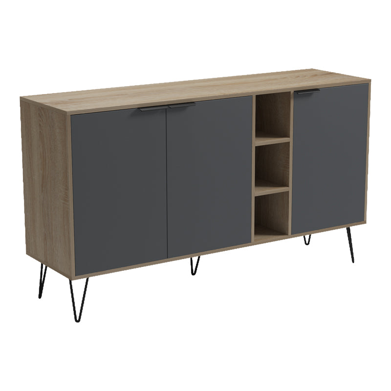 Μπουφές Balain  sonoma-ανθρακί 142x35.5x83εκ - Pakobazaar