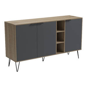Μπουφές Balain  sonoma-ανθρακί 142x35.5x83εκ - Pakobazaar