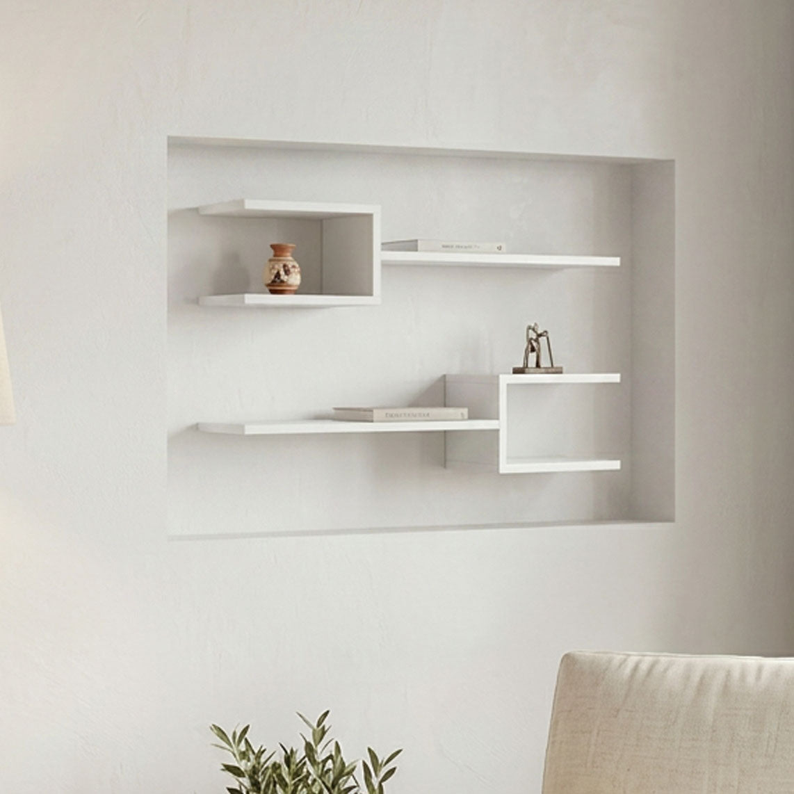 Ραφιέρα τοίχου Galler  λευκό 79x19.5x18εκ - Pakobazaar
