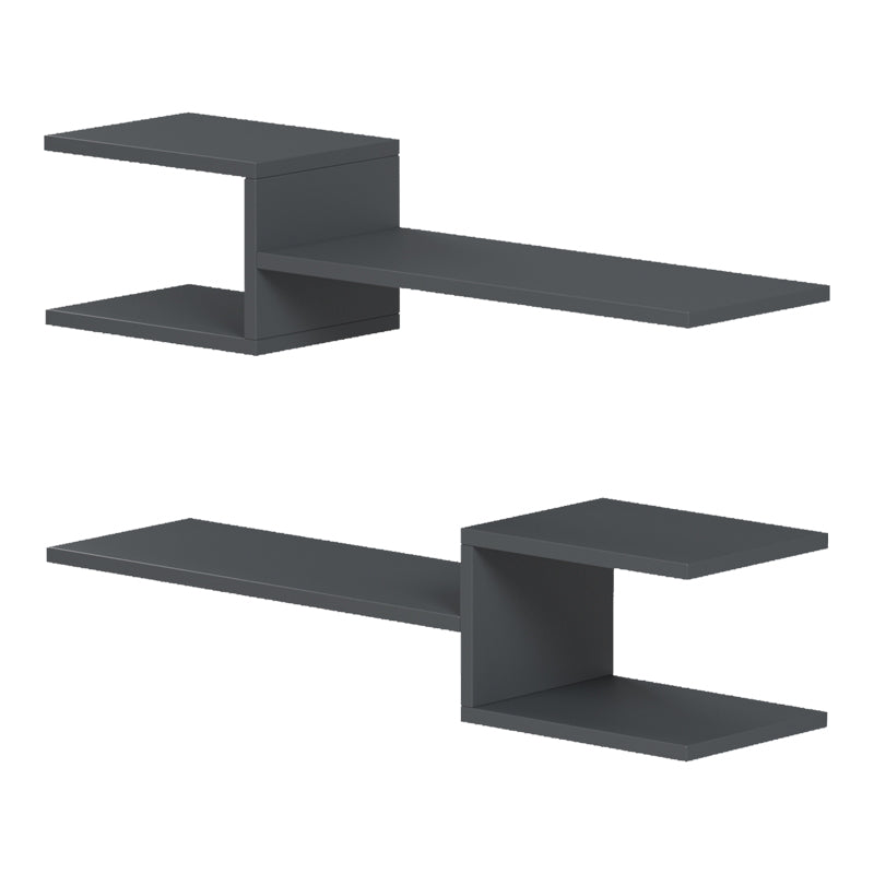 Ραφιέρα τοίχου Galler  ανθρακί 79x19.5x18εκ