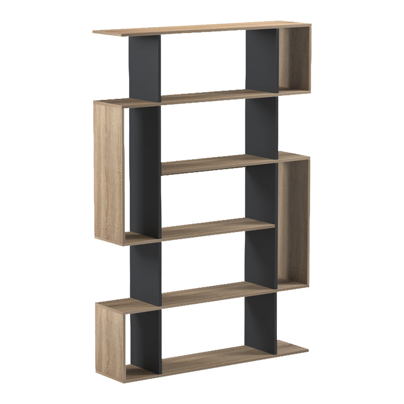 Βιβλιοθήκη Mito  sonoma-ανθρακί 108.5x25x161εκ - Pakobazaar