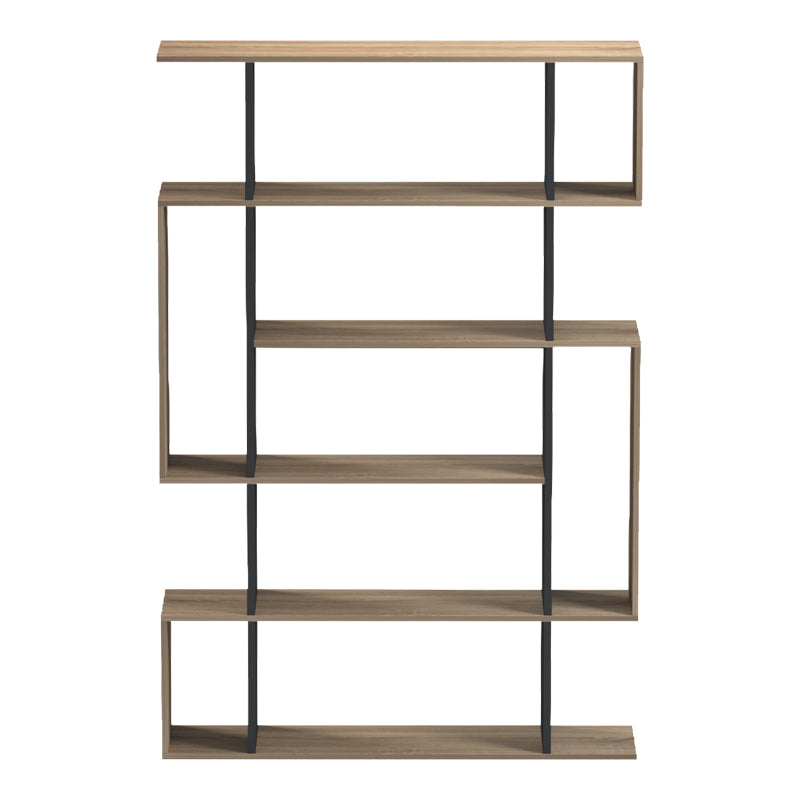 Βιβλιοθήκη Mito  sonoma-ανθρακί 108.5x25x161εκ - Pakobazaar