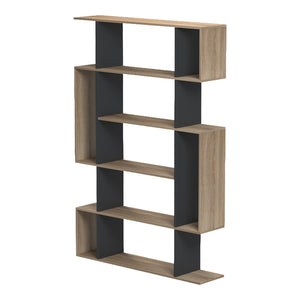Βιβλιοθήκη Mito  sonoma-ανθρακί 108.5x25x161εκ - Pakobazaar