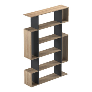 Βιβλιοθήκη Mito  sonoma-ανθρακί 108.5x25x161εκ - Pakobazaar