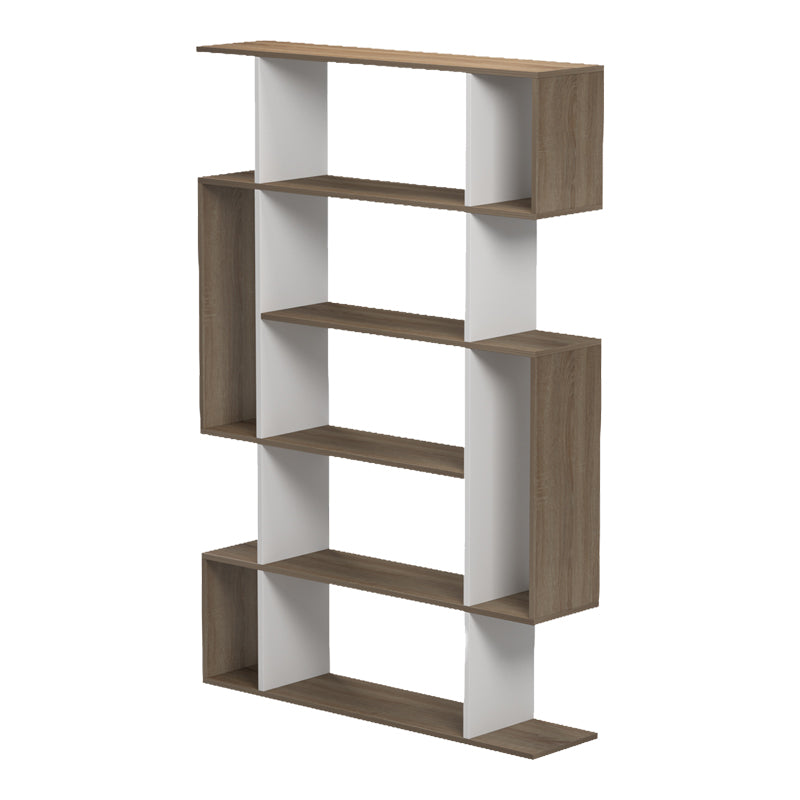 Βιβλιοθήκη Mito  sonoma - λευκό 108.5x25x161εκ - Pakobazaar