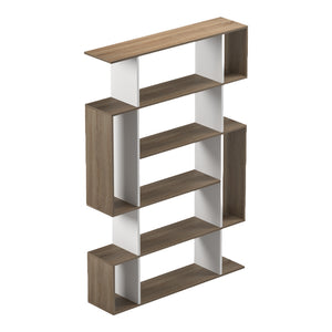 Βιβλιοθήκη Mito  sonoma - λευκό 108.5x25x161εκ - Pakobazaar