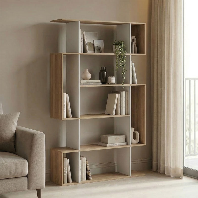 Βιβλιοθήκη Mito  sonoma - λευκό 108.5x25x161εκ - Pakobazaar