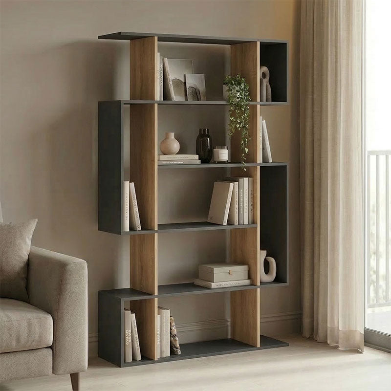 Βιβλιοθήκη Mito  ανθρακί - sonoma 108.5x25x161εκ - Pakobazaar