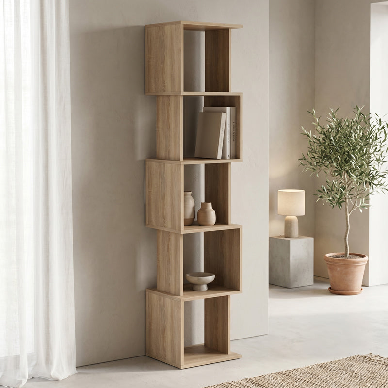 Βιβλιοθήκη Cubik  sonoma 35x30x161εκ - Pakobazaar