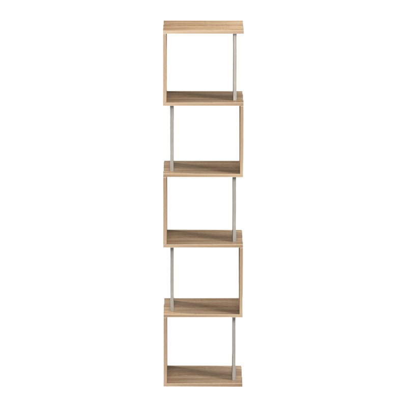 Βιβλιοθήκη Cubik  sonoma- γκρι μπεζ οψη μαρμάρου 35x30x161εκ - Pakobazaar