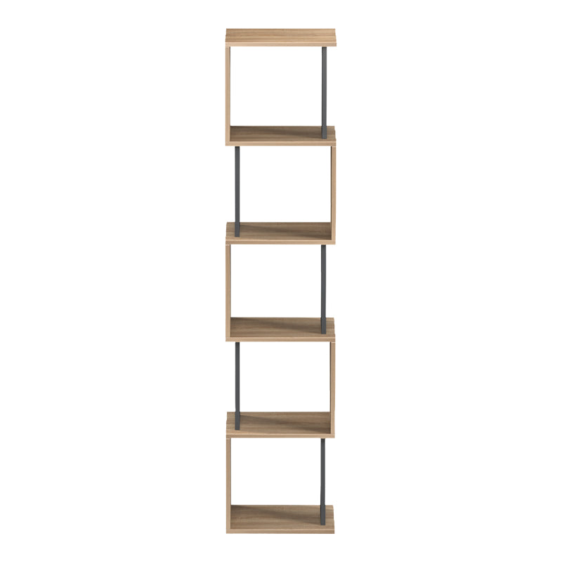 Βιβλιοθήκη Cubik  sonoma- ανθρακί 35x30x161εκ - Pakobazaar