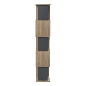 Βιβλιοθήκη Cubik  sonoma- ανθρακί 35x30x161εκ - Pakobazaar