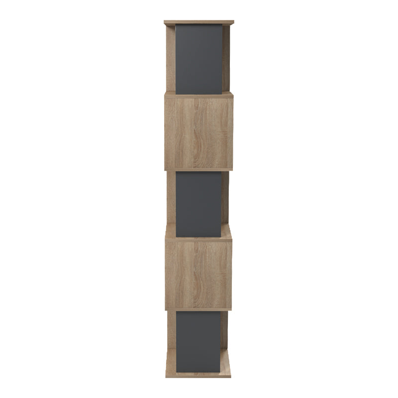 Βιβλιοθήκη Cubik  sonoma- ανθρακί 35x30x161εκ - Pakobazaar