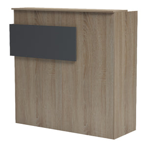 Γραφείο reception Optima  με led sonoma-ανθρακί 110x40x110εκ - Pakobazaar