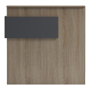 Γραφείο reception Optima  με led sonoma-ανθρακί 110x40x110εκ - Pakobazaar