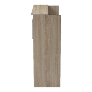 Γραφείο reception Optima  με led sonoma-λευκή όψη μαρμάρου 110x40x110εκ - Pakobazaar