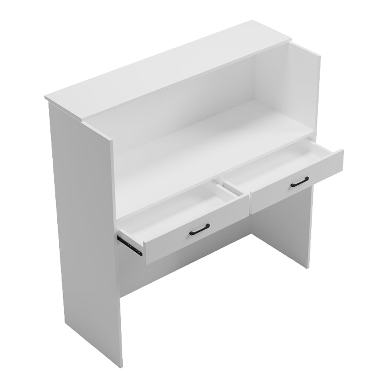 Γραφείο reception Optima  με led λευκό-sonoma 110x40x110εκ - Pakobazaar