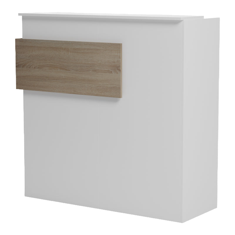 Γραφείο reception Optima  με led λευκό-sonoma 110x40x110εκ - Pakobazaar