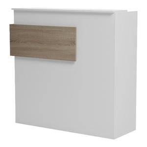 Γραφείο reception Optima  με led λευκό-sonoma 110x40x110εκ - Pakobazaar