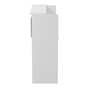 Γραφείο reception Optima  με led λευκό-sonoma 110x40x110εκ - Pakobazaar