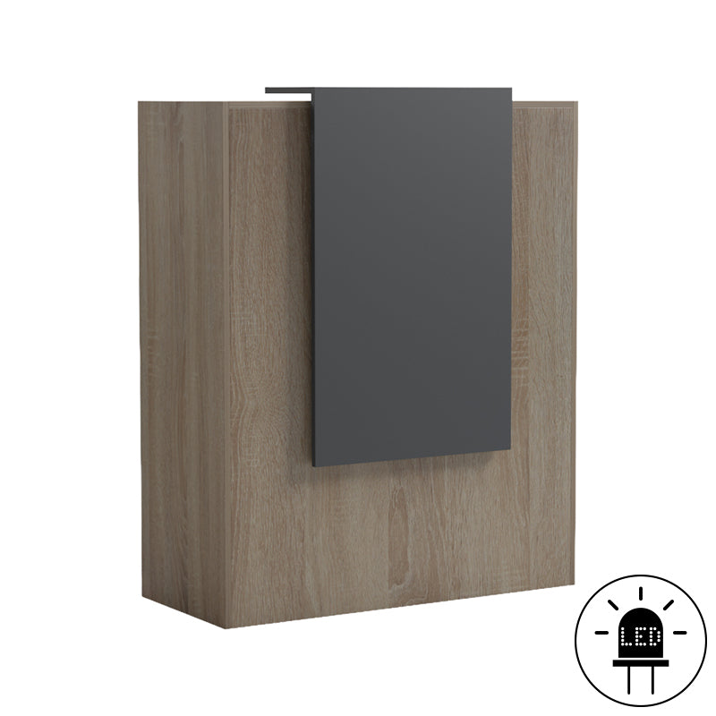 Γραφείο reception Zowel  με led sonoma-ανθρακί 90x40x110εκ - Pakobazaar