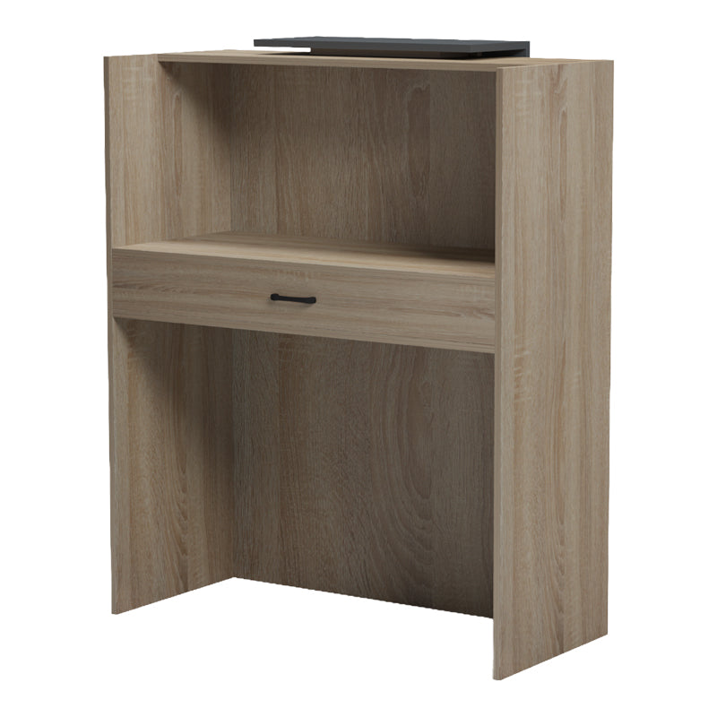 Γραφείο reception Zowel  με led sonoma-ανθρακί 90x40x110εκ - Pakobazaar
