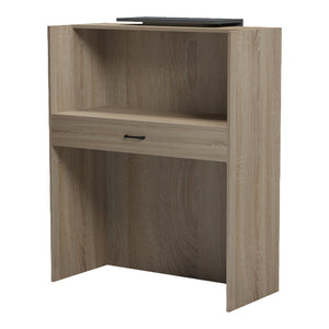 Γραφείο reception Zowel  με led sonoma-ανθρακί 90x40x110εκ - Pakobazaar