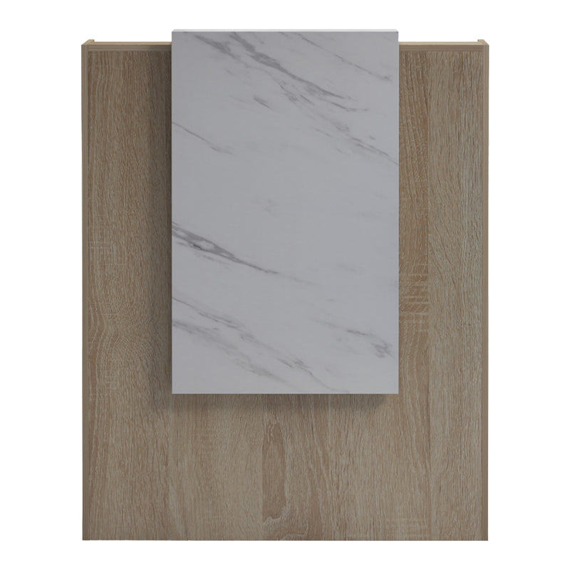 Γραφείο reception Zowel  με led sonoma-λευκή όψη μαρμάρου 90x40x110εκ - Pakobazaar
