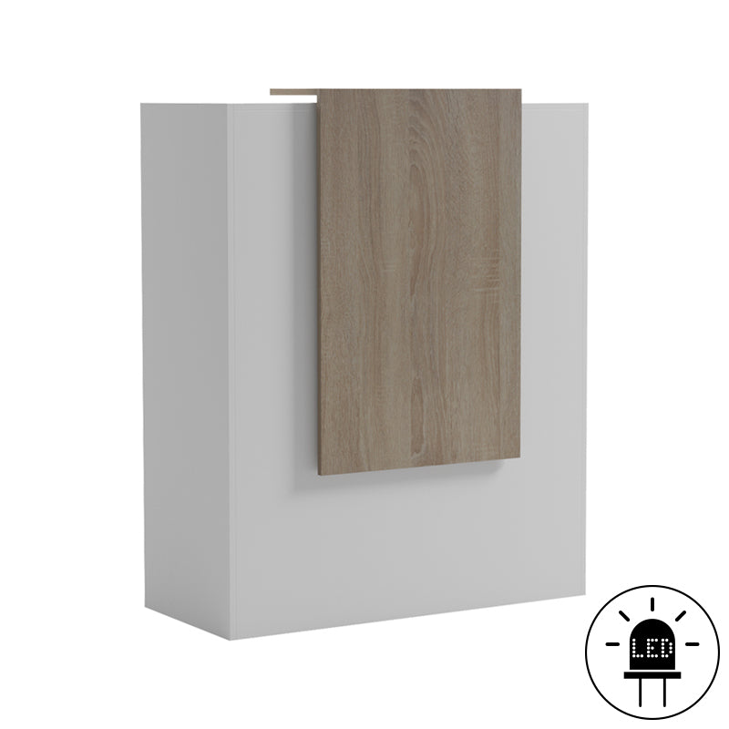 Γραφείο reception Zowel  με led λευκό - sonoma 90x40x110εκ - Pakobazaar