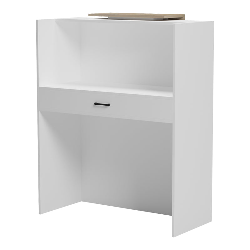 Γραφείο reception Zowel  με led λευκό - sonoma 90x40x110εκ - Pakobazaar