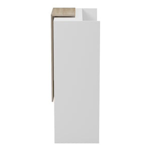 Γραφείο reception Zowel  με led λευκό - sonoma 90x40x110εκ - Pakobazaar