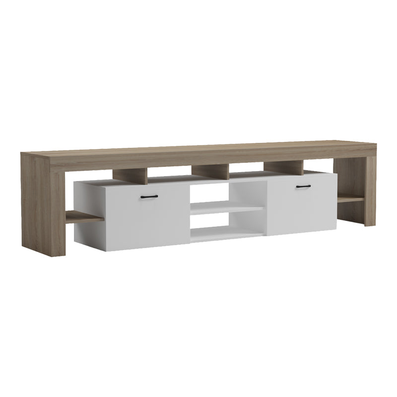 Έπιπλο τηλεόρασης Liner  sonoma-λευκό 210x40x50εκ - Pakobazaar