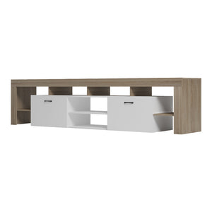 Έπιπλο τηλεόρασης Liner  sonoma-λευκό 210x40x50εκ - Pakobazaar