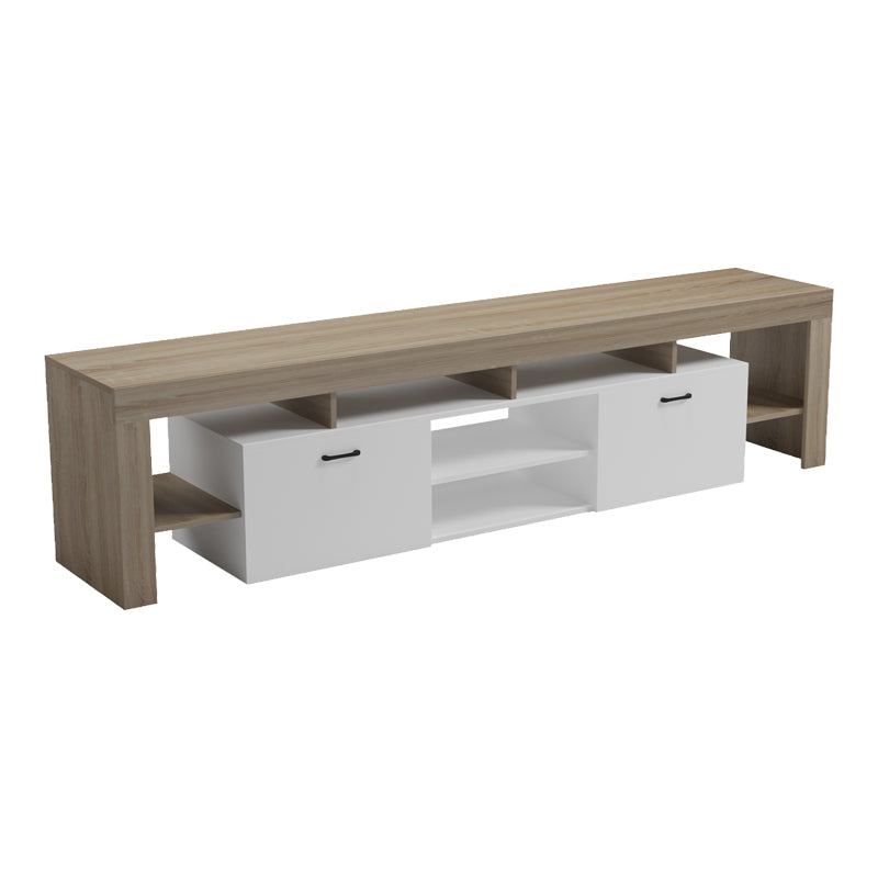 Έπιπλο τηλεόρασης Liner  sonoma-λευκό 210x40x50εκ - Pakobazaar