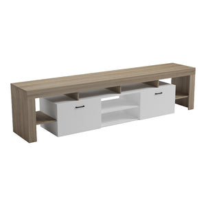 Έπιπλο τηλεόρασης Liner  sonoma-λευκό 210x40x50εκ - Pakobazaar