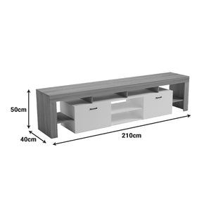 Έπιπλο τηλεόρασης Liner  sonoma-λευκό 210x40x50εκ - Pakobazaar