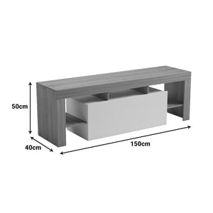 Έπιπλο τηλεόρασης Liner  sonoma-λευκό 150x40x50εκ - Pakobazaar